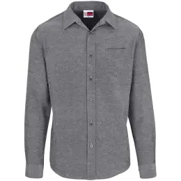 Mens Long Sleeve Oxford Dark Grey